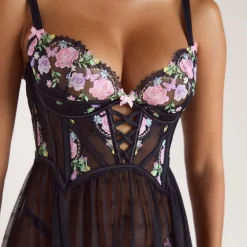 Babydoll Genevieve (Ensemble) - Noir