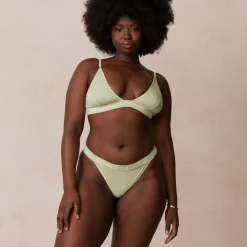 Bamboo Triangle Soutien-Gorge et String/Culotte Ensemble - Olive