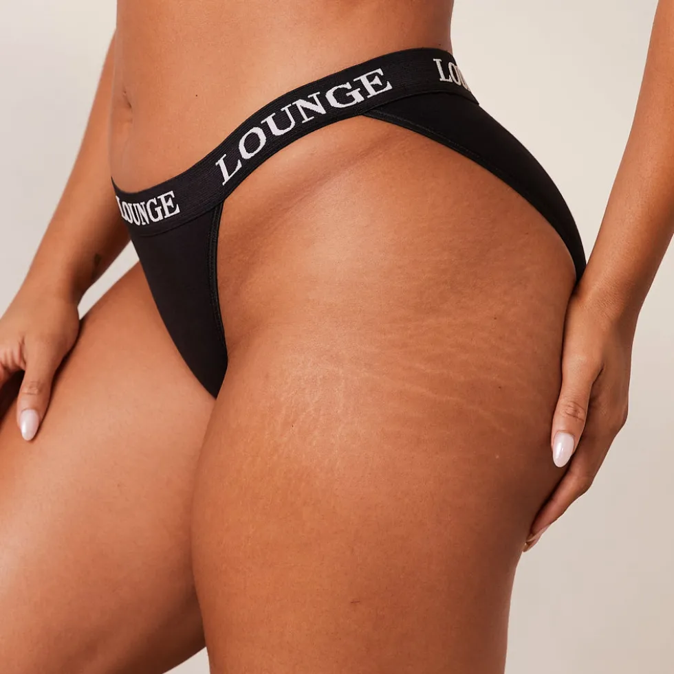 Bamboo Triangle Soutien-Gorge et String/Culotte Ensemble - Tout Noir