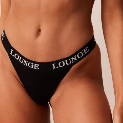 Bamboo Triangle Soutien-Gorge et String/Culotte Ensemble - Tout Noir
