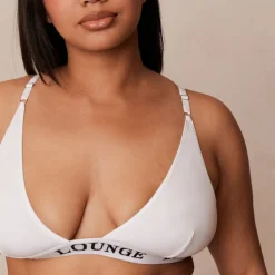 Bamboo Triangle Soutien-Gorge et String/Culotte Ensemble - Tout Blanc