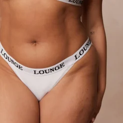 Bamboo Triangle Soutien-Gorge et String/Culotte Ensemble - Tout Blanc