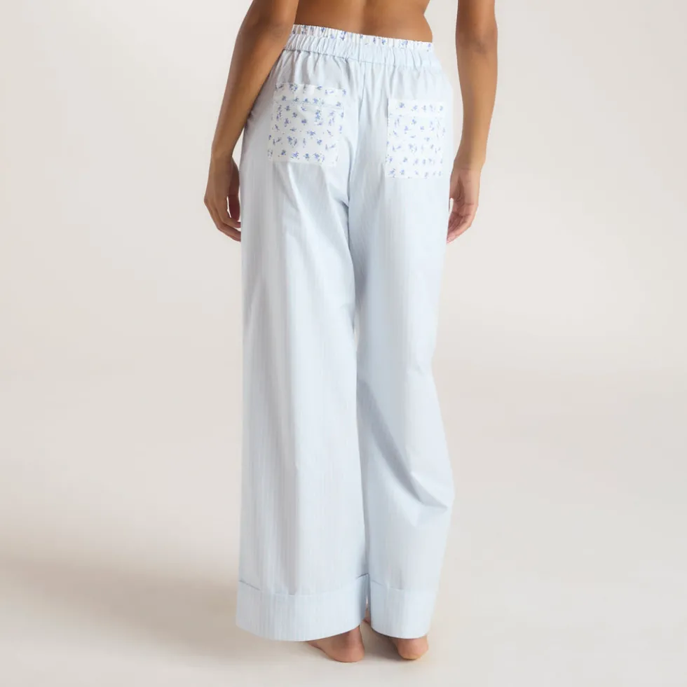 Bas de Pyjama Bloom & Stripe - Bleu