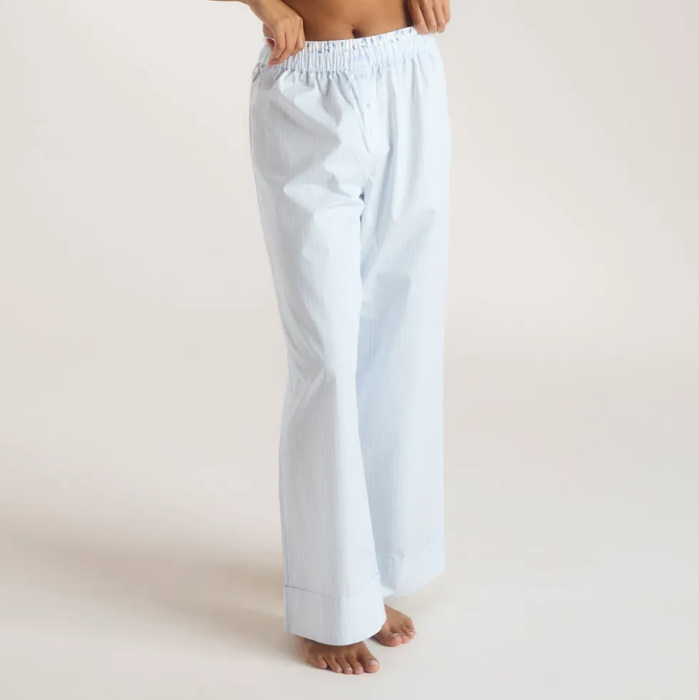 Bas de Pyjama Bloom & Stripe - Bleu