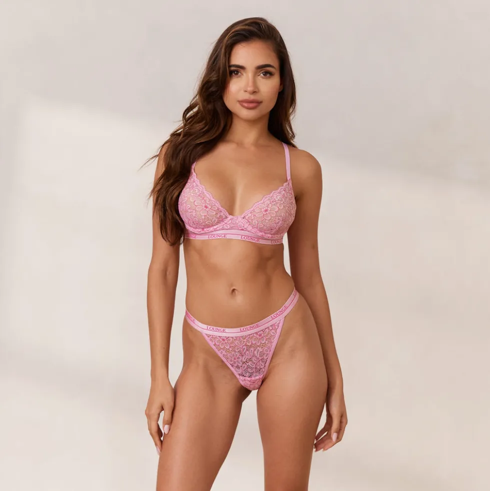 Bicolore Balcony Soutien-Gorge - Rose