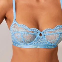 Bicolore Blossom Balcony Soutien-gorge - Aqua Bleu