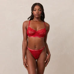 Blossom Balcony Soutien-Gorge et String Ensemble - Bordeaux