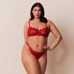 Blossom Balcony Soutien-Gorge et String Ensemble - Bordeaux