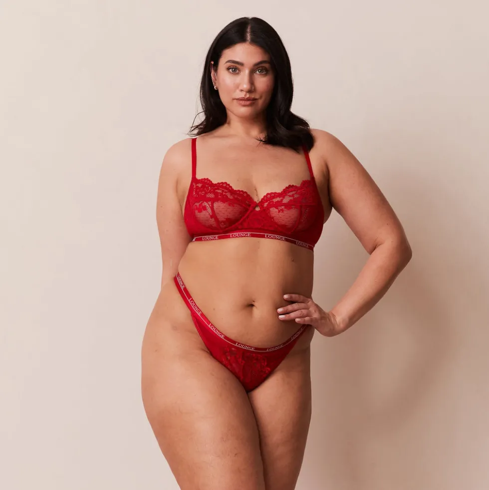 Blossom Balcony Soutien-Gorge et String Ensemble - Bordeaux