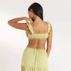 Brassière avec Fronces (Ensemble) - Citron Vert