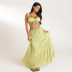 Brassière avec Fronces (Ensemble) - Citron Vert