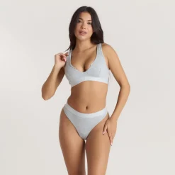 Brassière Push-Up Soft Ribbed - Gris chiné
