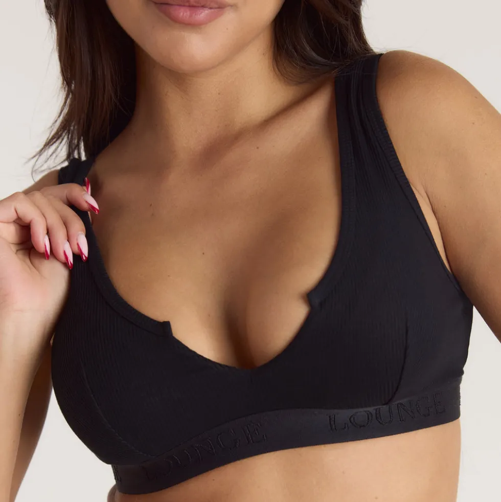 Brassière Push-Up Soft Ribbed - Noir