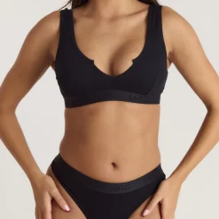 Brassière Push-Up Soft Ribbed - Noir