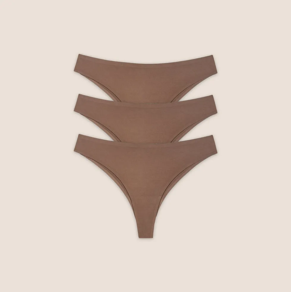 Brésiliens sans Couture (Pack de 3) - Noisette