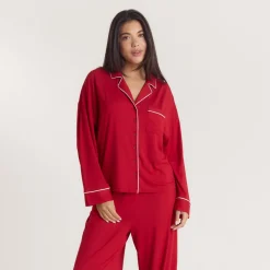 Chemise de Pyjama Alpine Dreams - Rouge