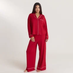 Chemise de Pyjama Alpine Dreams - Rouge