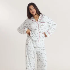 Chemise de Pyjama Alpine Dreams - Imprimé Ski