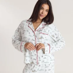 Chemise de Pyjama Alpine Dreams - Imprimé Ski