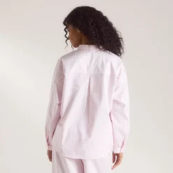 Chemise de Pyjama Bloom & Stripe - Rose