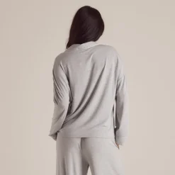 Chemise de Pyjama en Modal - Gris Chiné