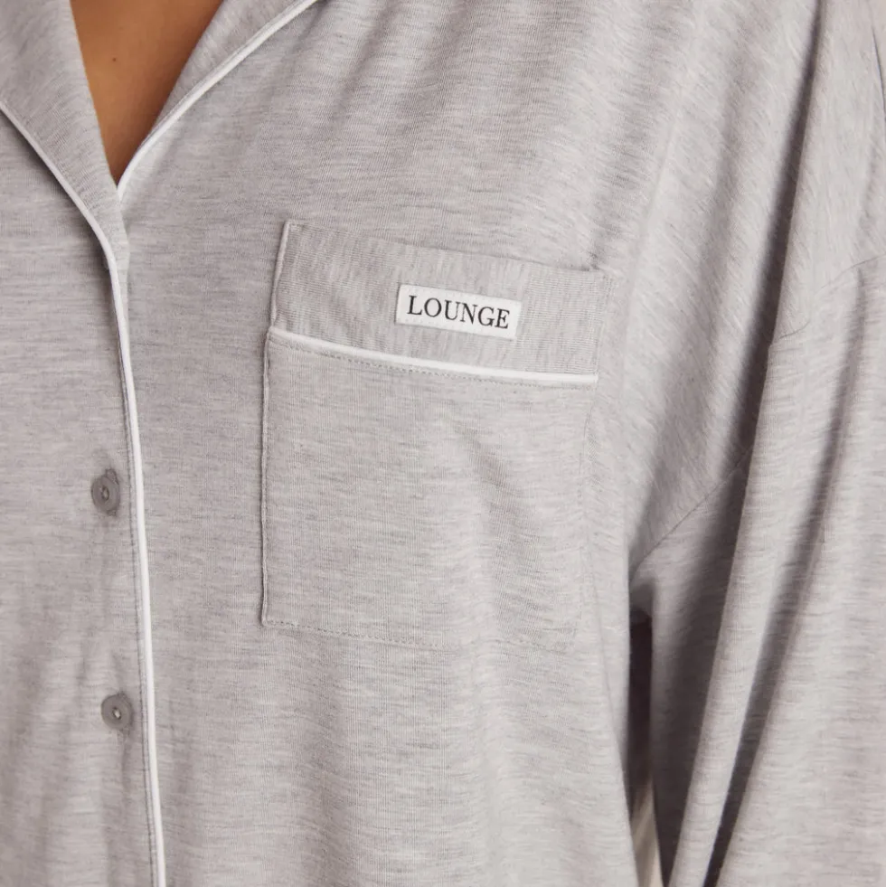 Chemise de Pyjama en Modal - Gris Chiné