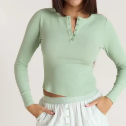 Chemise de Pyjama Henley Gui - Sauge