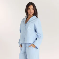 Chemise de Pyjama Texturée - Bleu
