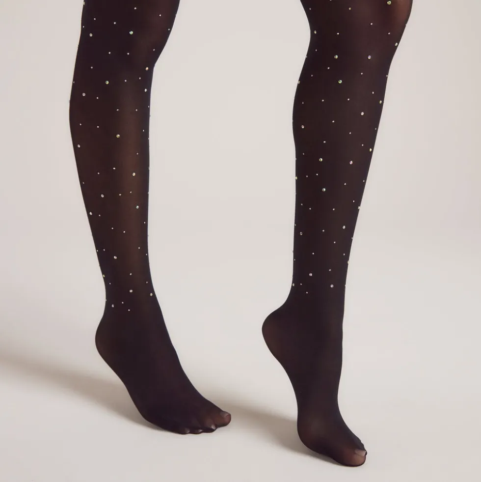 Collant Diamanté (40 D) - Noir