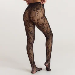 Collants en Dentelle (40 deniers) - Noir