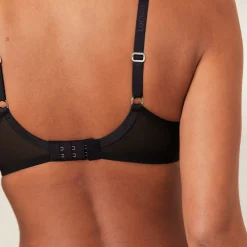 Comfort T-shirt Soutien-Gorge Push-Up et String Ensemble - Noir
