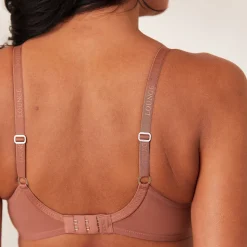 Comfort T-shirt Soutien-Gorge Push-Up et String Ensemble - Moka