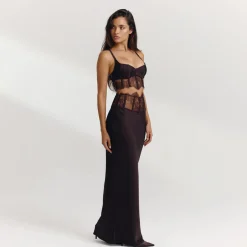 Crop Top (Ensemble) - Chocolat Noir