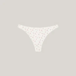 Culotte Brésilienne en Pointelle - Ivoire Floral