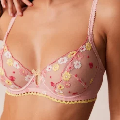 Fleur Balcony Soutien-Gorge et String Ensemble - Rose