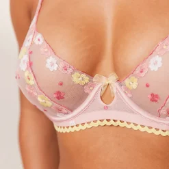 Fleur Balcony Soutien-Gorge et String Ensemble - Rose