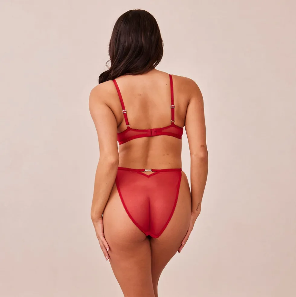 Flirt Balcony Soutien-Gorge et G-string/Culotte Ensemble - Bordeaux