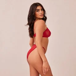 Flirt Balcony Soutien-Gorge et G-string/Culotte Ensemble - Bordeaux