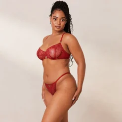 Flirt Balcony Soutien-Gorge et G-string/Culotte Ensemble - Bordeaux