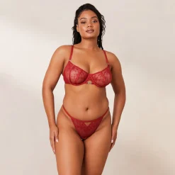 Flirt Balcony Soutien-Gorge et G-string/Culotte Ensemble - Bordeaux