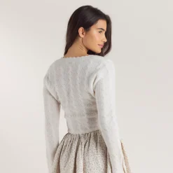 Gilet à Manches Larges - Crème