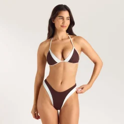 Haut de Bikini Triangle Monaco - Chocolat