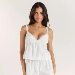 Haut de Pyjama Caraco - Blanc