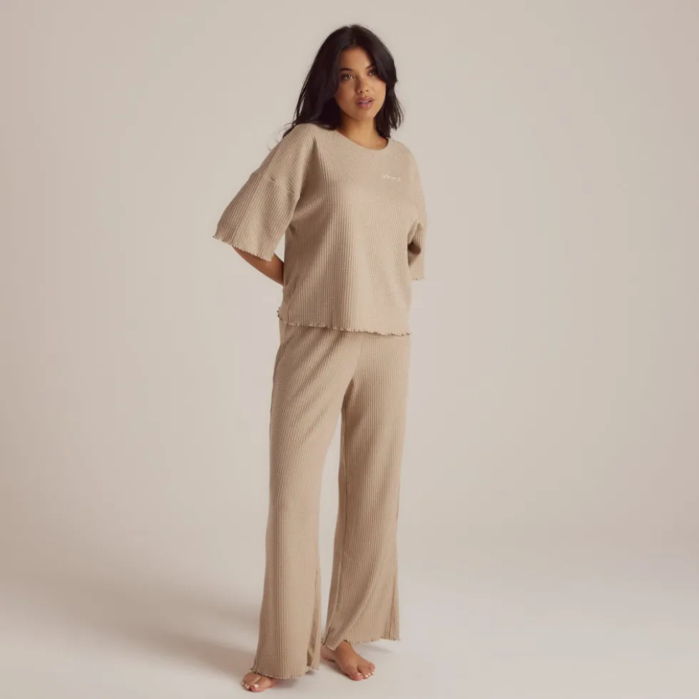 Haut de Pyjama Soft Waffle - Beige