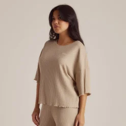 Haut de Pyjama Soft Waffle - Beige