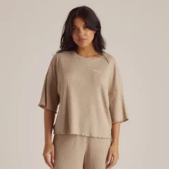 Haut de Pyjama Soft Waffle - Beige