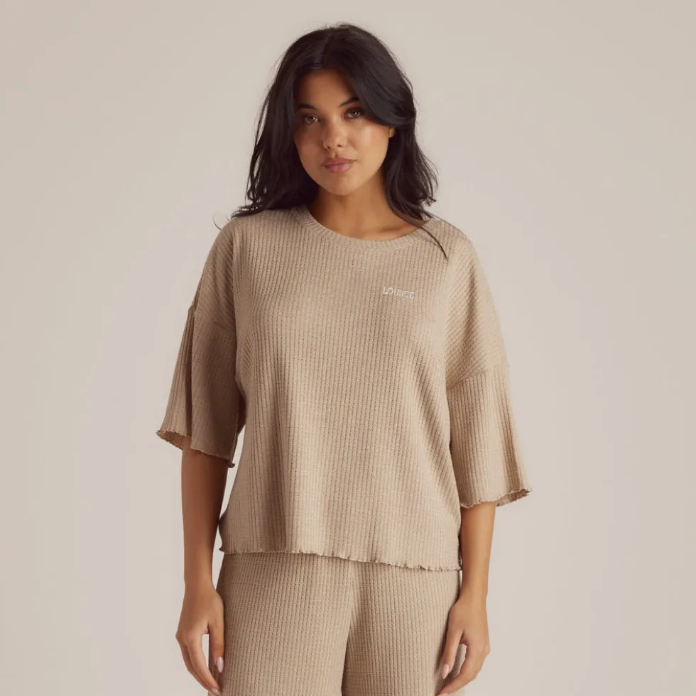 Haut de Pyjama Soft Waffle - Beige