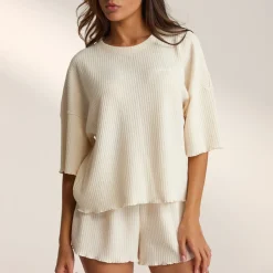 Haut de Pyjama Soft Waffle - Cream