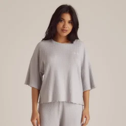 Haut de Pyjama Soft Waffle - Givre