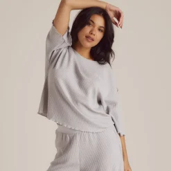 Haut de Pyjama Soft Waffle - Givre